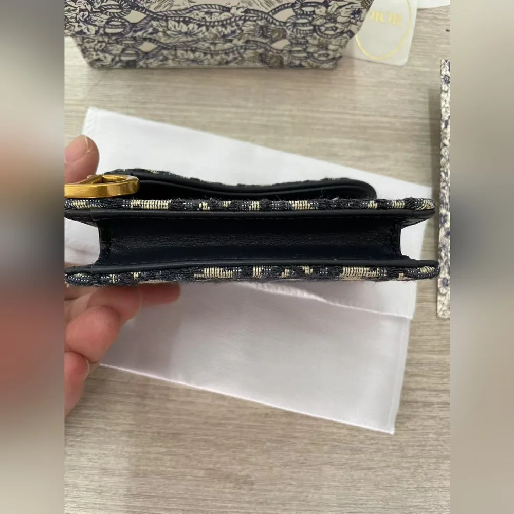 Dior Saddle Jasmine Gusset Card Holder